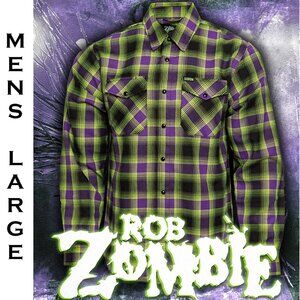 DIXXON FLANNEL x ROB ZOMBIE Flannel Shirt - Men's Large - Collab